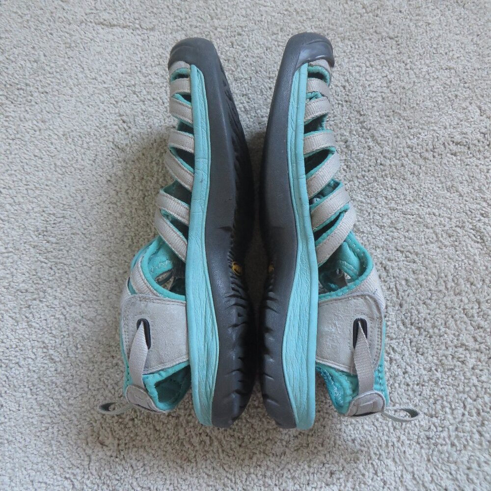 Keen Whisper Womens Waterproof Sandals Size 9.5 Gray/Peacock Green(or teal?) - Picture 7 of 11